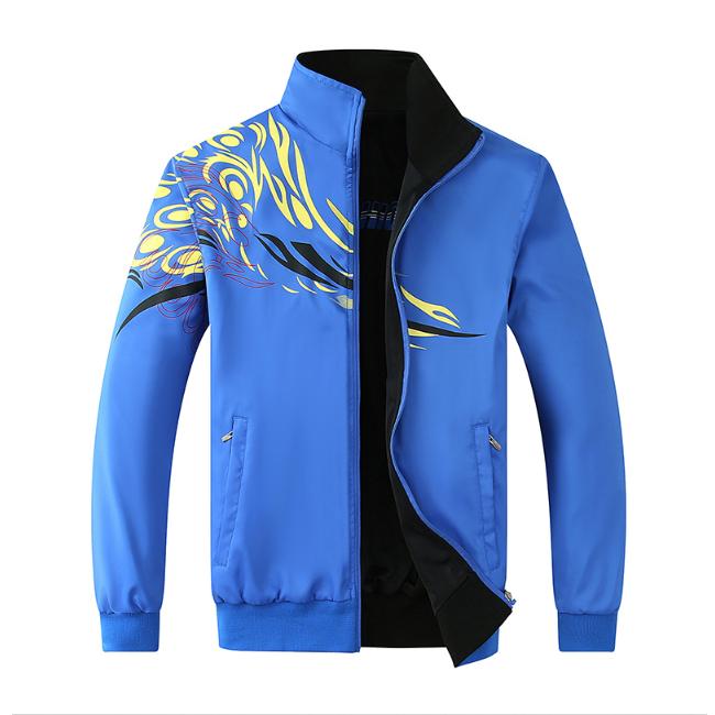 

Двусторонняя мужская куртка с воротником-стойкой, весна, осень, зима, повседневная спортивная тонкая, свободная ветрозащитная и дышащая мужская куртка L