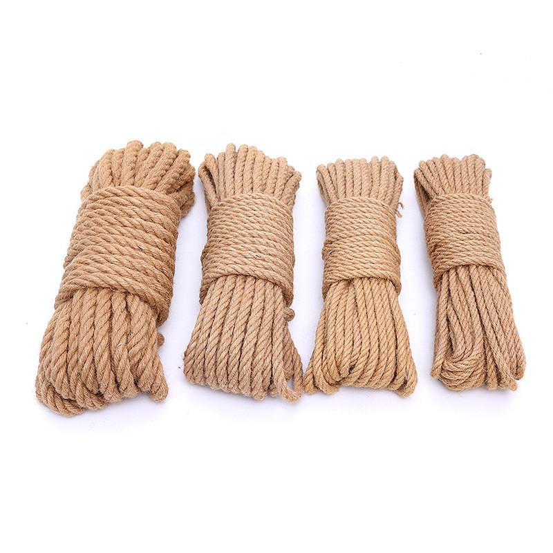 Natural Vintage Jute Rope String 4/6/8mm DIY Jute Cord Twine Ribbon Crafts Sewing Handwork Gift Wrap Home Decoration