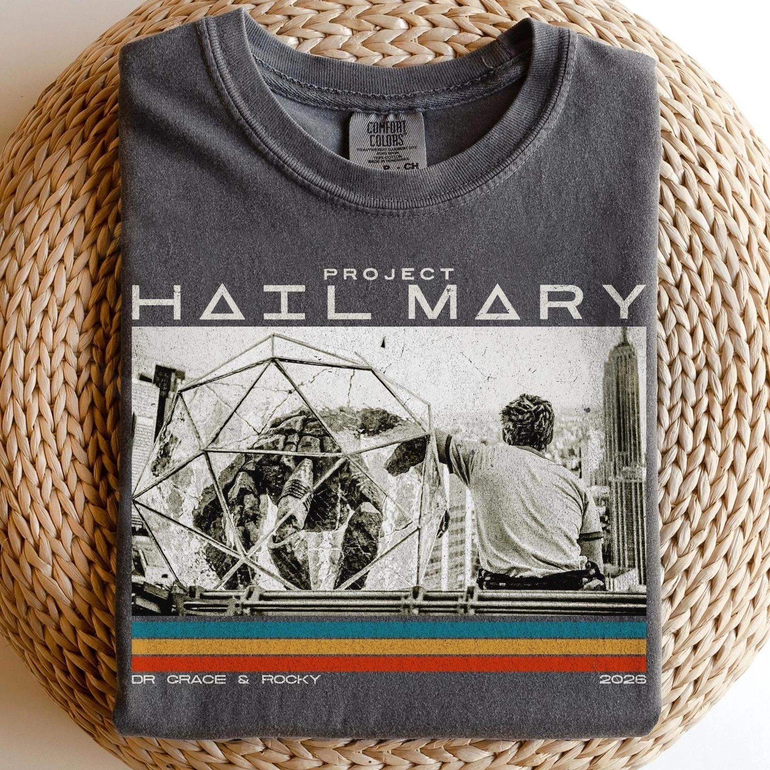 Project Hail Mary Vintage Comfort Colors Shirt, Sci-Fi Space Novel Fan Tee, Funn 4XL