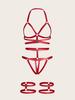 Women's Lace-up Wireless Bra Set - 4 Pieces, Sexy & Stylish