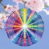 Rainbow Metal Wind Chime - Colorful Rotating Outdoor Decor for Garden, Patio, Balcony | Wind-Powered Hanging Ornament for Halloween