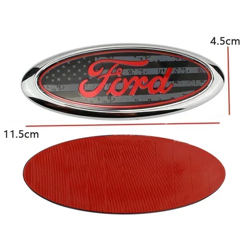 115x45mm ABS Car Rear Badge Front Hood Bonnet Emblem Accessories for Focus Fiesta Mondeo F150 Ranger Fusion Kuga