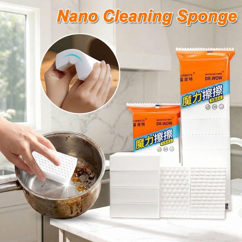10Pcs Double Sided Nano Cleaning Sponge Compressed Cleaning Eraser Block Home Cleaning