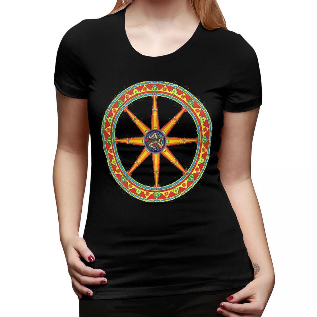 

Sicilia Ruota Del Carretto Siciliano TShirt for Women ONeck Streetwear T Shirts Womens Short Sleeve Summer Clothes Tops 4XL
