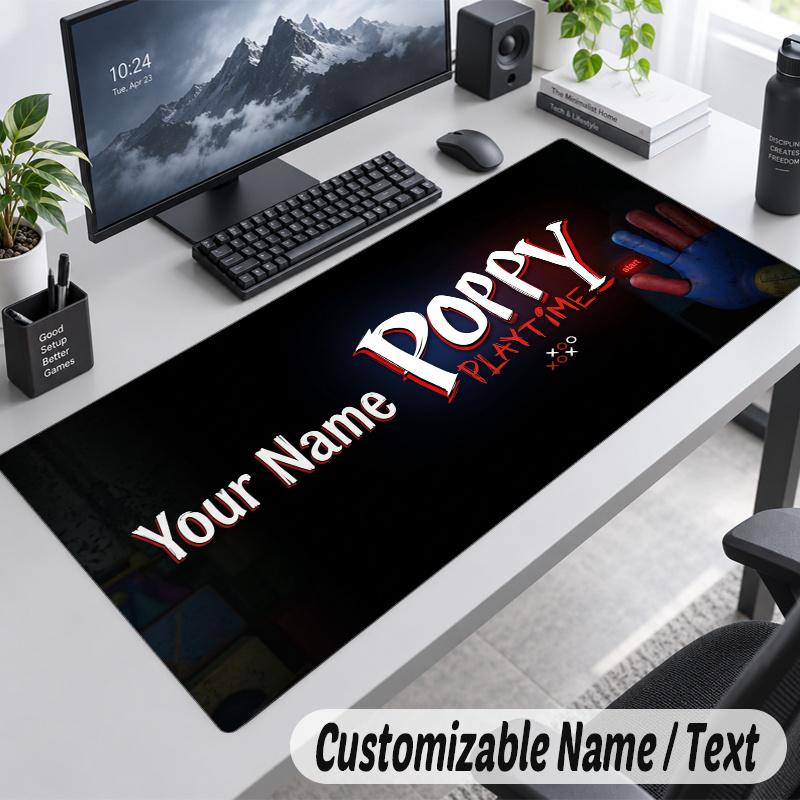 Poppy Playtime Personalized Large Mouse Pad Custom Name Text Extended Desk Mat Gaming Mousepad