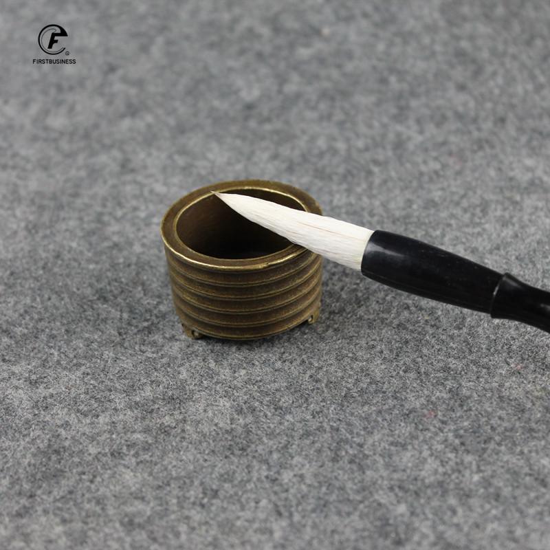 Antique Copper Incense Stick Burner Retro Brass Pocket Hollow Incense Holder Writing Brush Washer Home Decor Desk Decoration