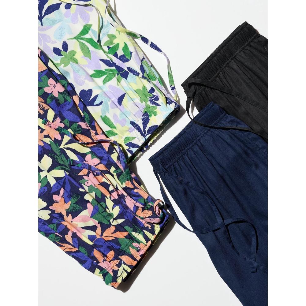 Uniqlo Rayon Relaco Crop Pants  Plain 