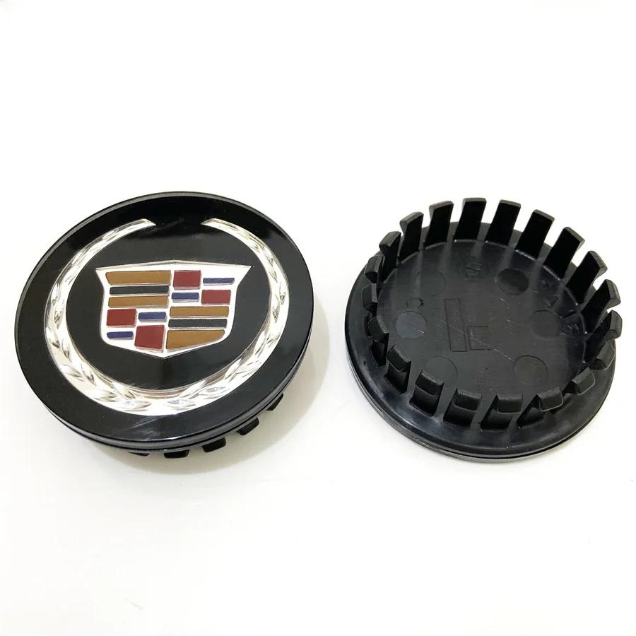 67mm 4pcs Car Wheel Center Hub Caps Cover Emblem for Cadillac Escalade CTS CT5 XT5 XTS XLR BLS SLS STS ATS Auto Tire Accessories