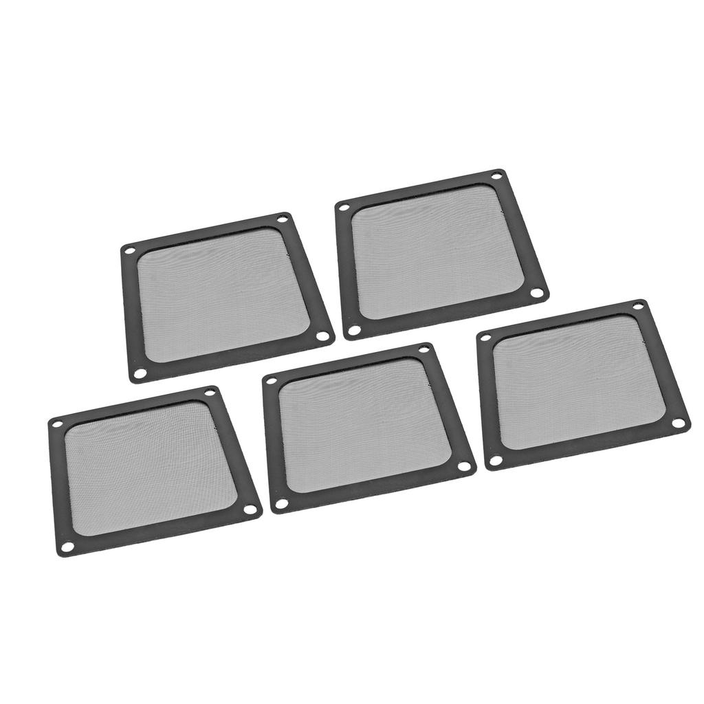 5Pcs PC Computer Case Cooler Fan Dust Filter Magnetic Frame Dustproof PC Fan Dust Filter Mesh Black 80mm