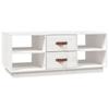 Vidaxl Coffee Table, White, 100X50X41 Cm, Solid Pine Wood