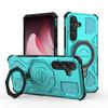 Samsung Galaxy S25 FE Magnetic Ring Case 360° Rotatable [Military-Grade Drop Protection] + Metal Plate for MagSafe Phone Case