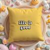 Yellow Printed Pillow Case Soft Plush Fabric Double-Sided Printed Cushion Cover Warm Winter Sofa Pillow Case