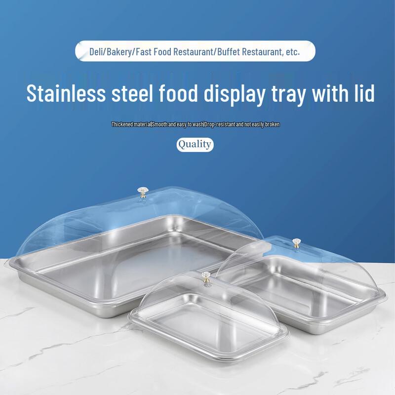 Jingzhifeng Stainless Steel Food Display Tray with Lid