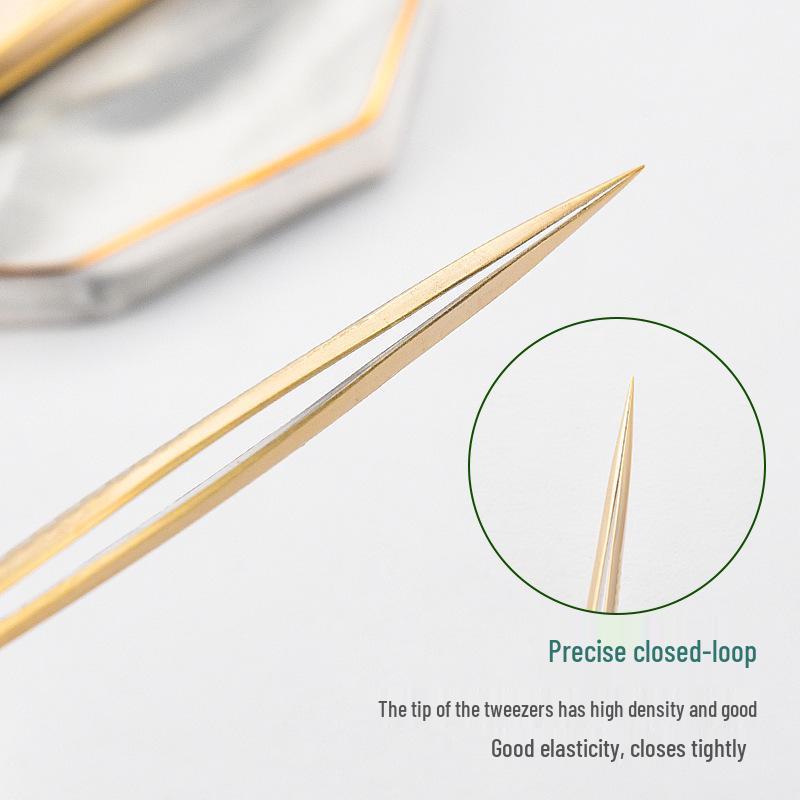High-Density Blooming Eyelash Extension Tweezers - Precision Beauty Tool for False Lashes
