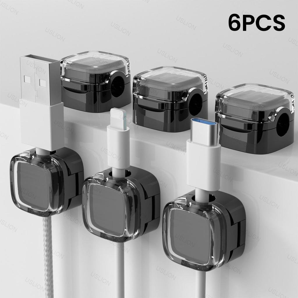 Magnetic Cable Organizer: Nail-Free Self-Adhesive Clip and Tie Holder