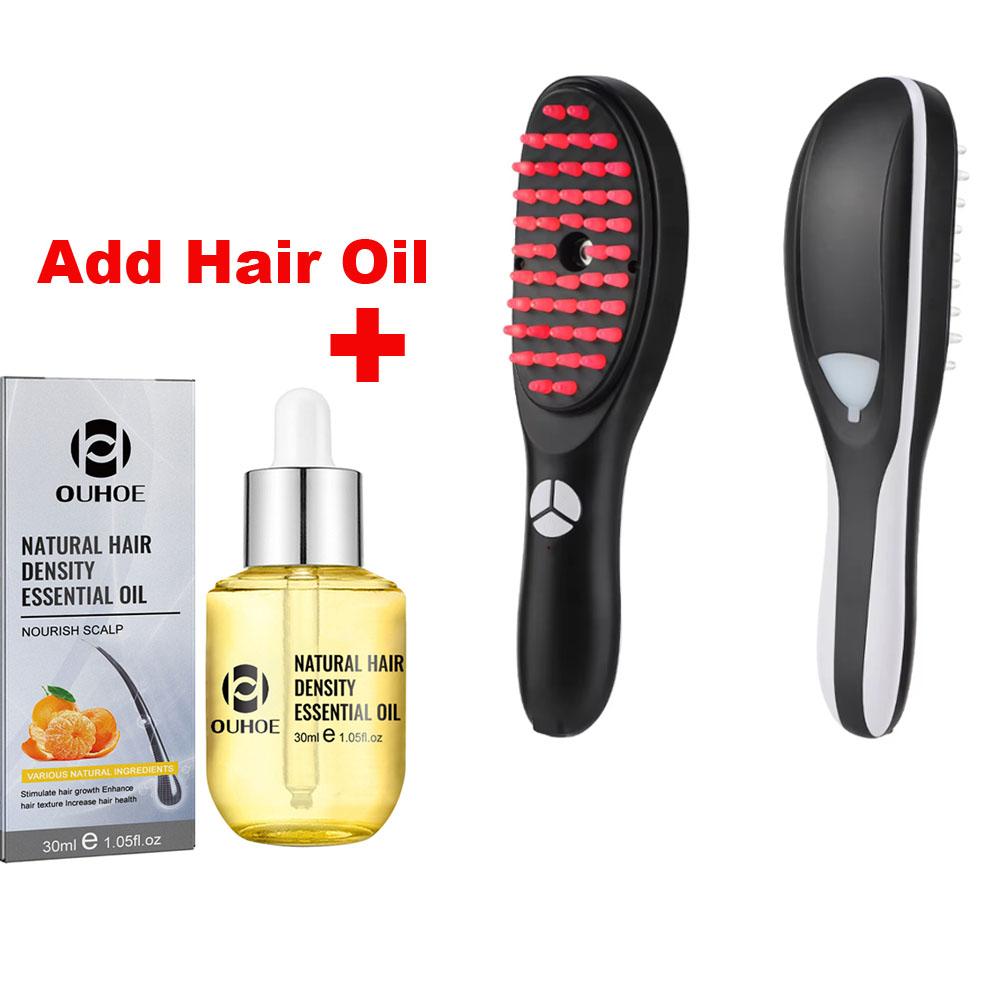 Electric Spray Massage Comb Hair Growth Vibration Head Massager Brush LED Anti Hair Loss Scalp Liquid  Atomizing Comb