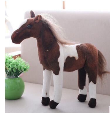 60cm Large Simulation Standing Horse Plush Toy Soft Doll Surprised Expression Birthday Gift for Kids And Adults