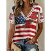 Summer Fashion 3D Personality Printed T-shirt Women's Plus Size Loose Comfortable Soft Breathable Lightweight V-neck Short Sleeved T-shirt