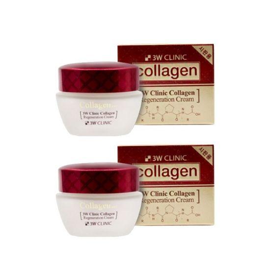 3W Clinic Collagen Regeneration Cream Anti-Aging & Firming Skin Care 60ml x2