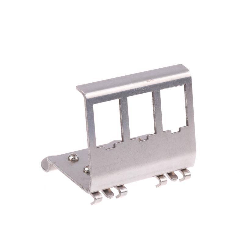 Rj45 3Ports Din Rail Keystone Adapter Jack Holder Network Pass-Through Fixed Rail Auxiliary Tool