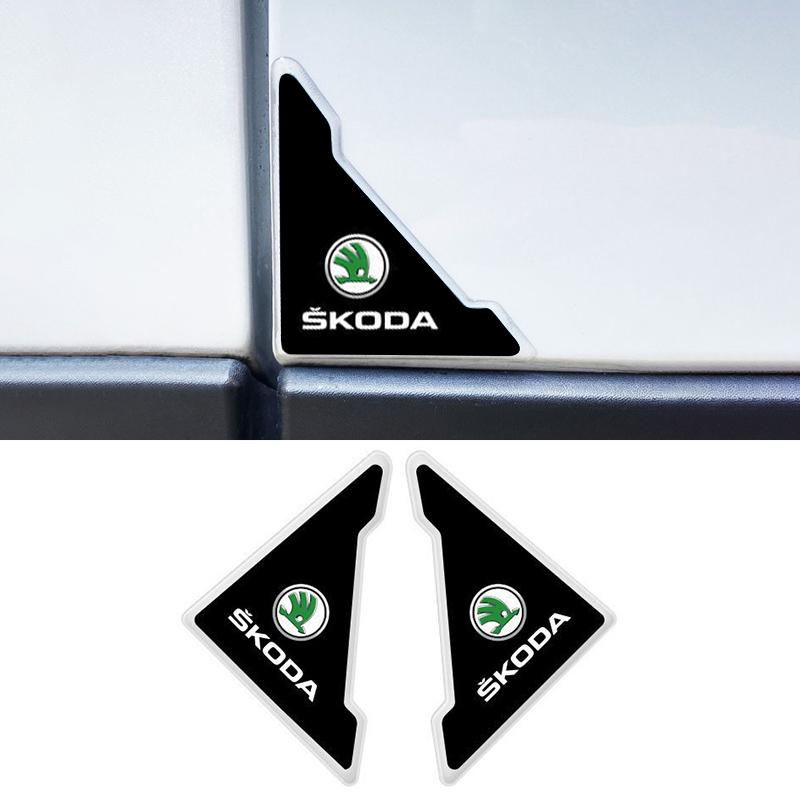 ONMS3 2PCS Car Door Corner Anti-collision Cover Door Protection Strip For Skoda Octavia 2 A5 A7 Superb Rapid Yeti Kodiaq Fabia A7 2022