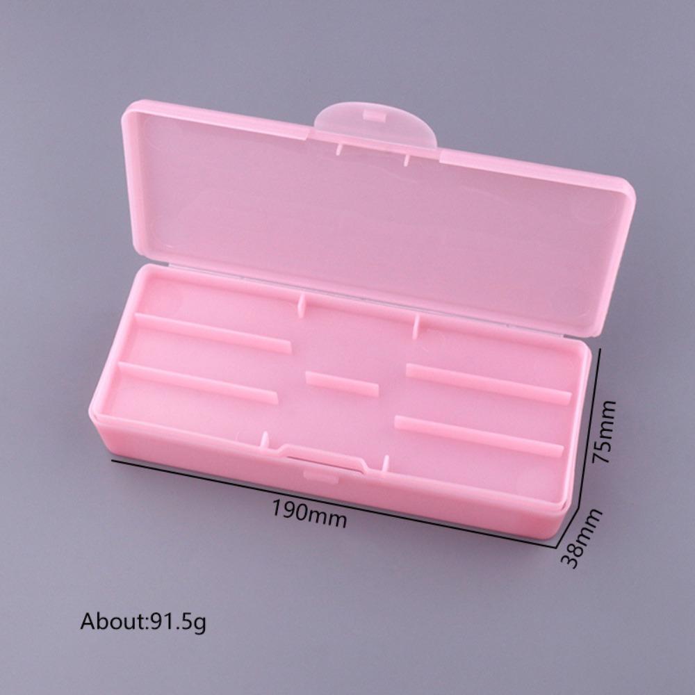 Double Layer Nail Storage Box Large Capacity Frosted Nail Tool Organizer Case Rectangle Removable Tray Nail Art Tool Box