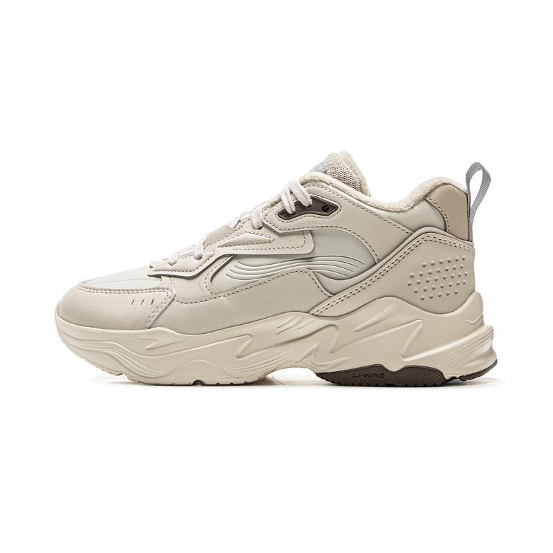 New LiNing Breathable And Slip Resistant Low Top Casual Shoes Women's Gray White AGCU536-1