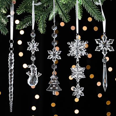 Christmas Tree Decoration Crystal Ornament Acrylic Christmas Snowflakes