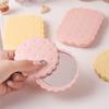 Adorable Cookie Folding Mirror Mini Portable Pink/Yellow Makeup Mirror with Comb Cute Travel Pocker Mirror for Girls