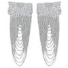 2Pcs DIY Sewing Patch Sequin Shoulder Ornaments Shoulder Applique  Fashion Accessories