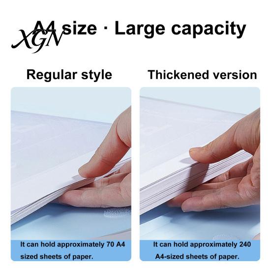 Clear Portfolio Bag 4PCS 11-Hole Expanding File Folders with Labels, Plastic Waterproof Portable Storage Solution Document Bags, Transparent Case for