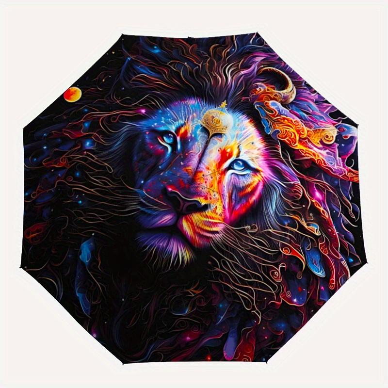 1pc Galactic Majesty Automatic Opening and Closing Umbrella, Lightweight 3-Fold, With Cute Cartoon Characters, Suitable for Home, Outdoor and Dai