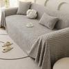 Plush Three-Seater Chaise Sofa Cover, All-Inclusive One-Piece Blanket/Cushion for Autumn/Winter