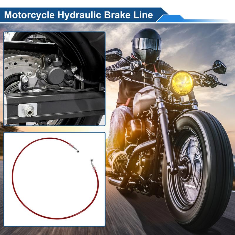 UXCELL 140cm Motorcycle Brake Clutch Oil Hose Line Red