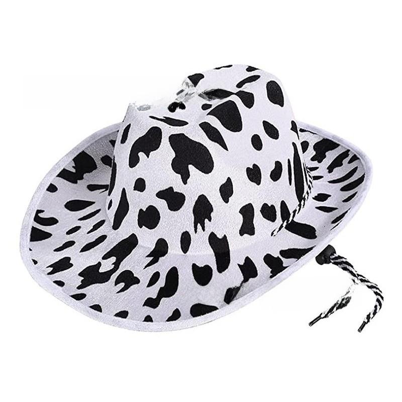 Rosa Stoff-Cowboyhut mit Sternverzierungen und leuchtender Krone für Partykleidung und Geschenke