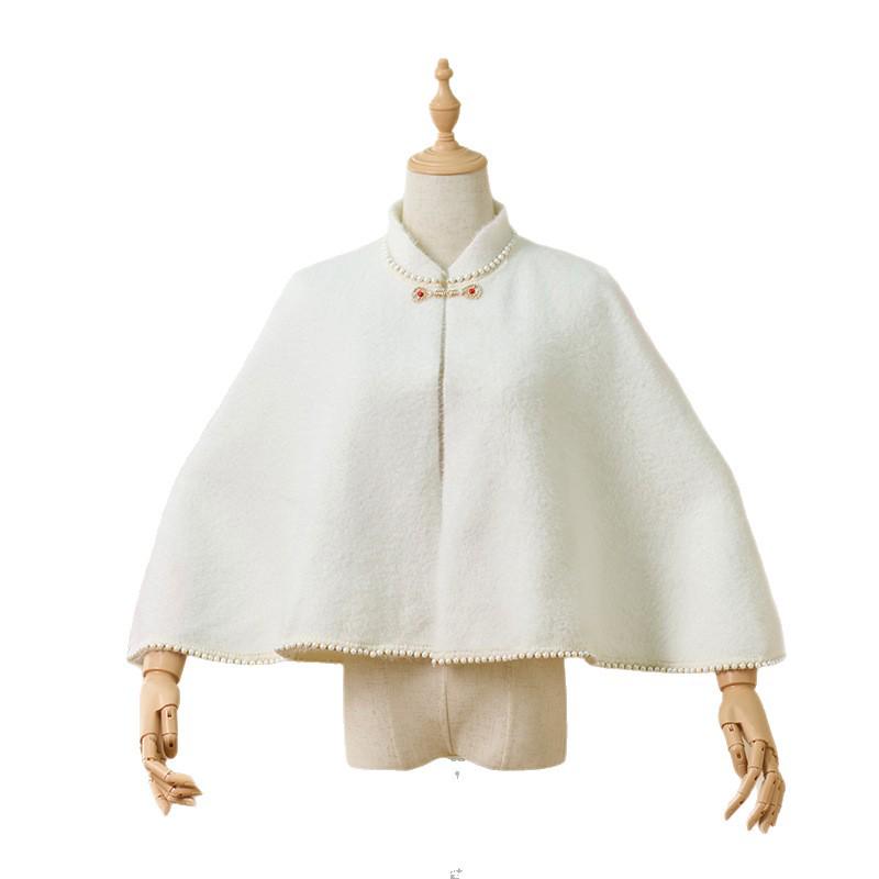 High-End Nertsfluweel Cheongsam Sjaal: Retro Bruids Bruiloft & Dagelijkse Cape voor Vrouwen in Effen Kleur