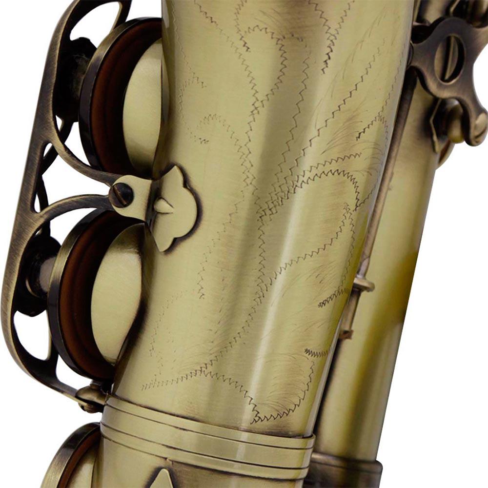 Vintage Style Bb Soprano Saxophone Sax Brass Material Woodwind Instrument with Carry Case Gloves