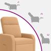 Massage Recliner Beige Boucle