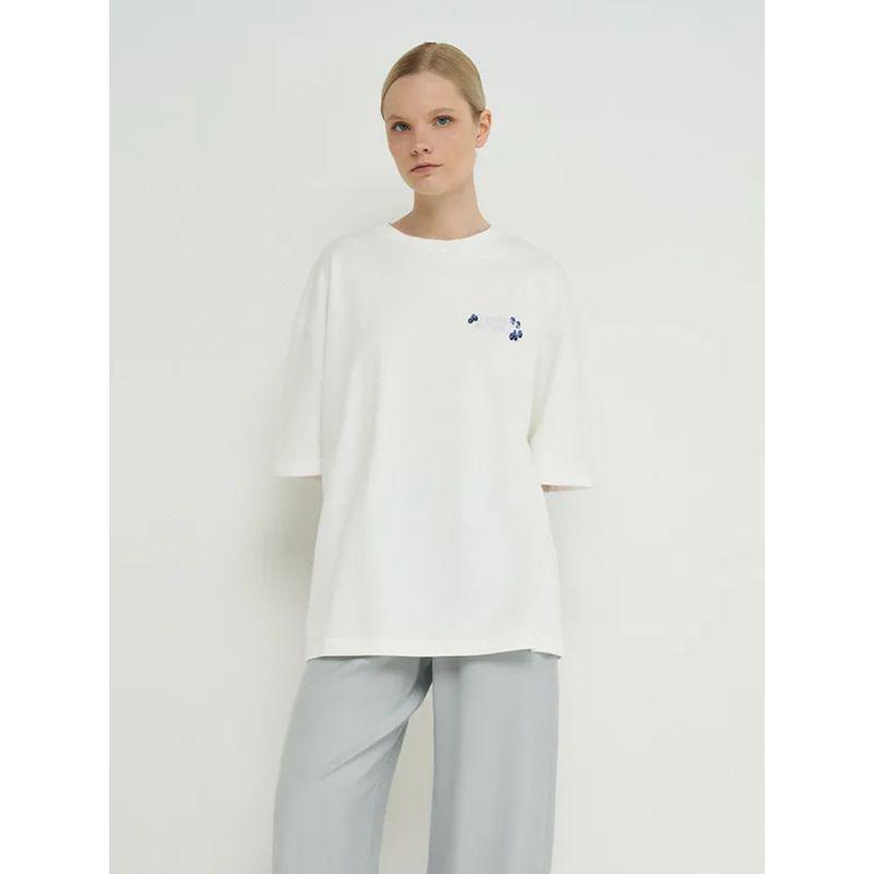 Western Style Fashion Casual Loose round Neck Print T-shirt Top Printed Cotton T-shirt Top