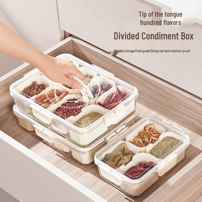 Portable Moisture-Proof Seasoning and Ingredient Storage Box