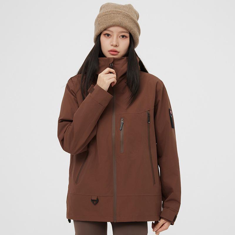 Unisex 3-in-1 Water-Repellent Fleece-Lined Ski Jacket for Autumn/Winter