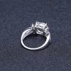 Gb 3 .47ct Natural Green Prasiolite Amethyst Ring 925 Sterling Sliver Wedding Engagement Rings For Women Fine Jewelry