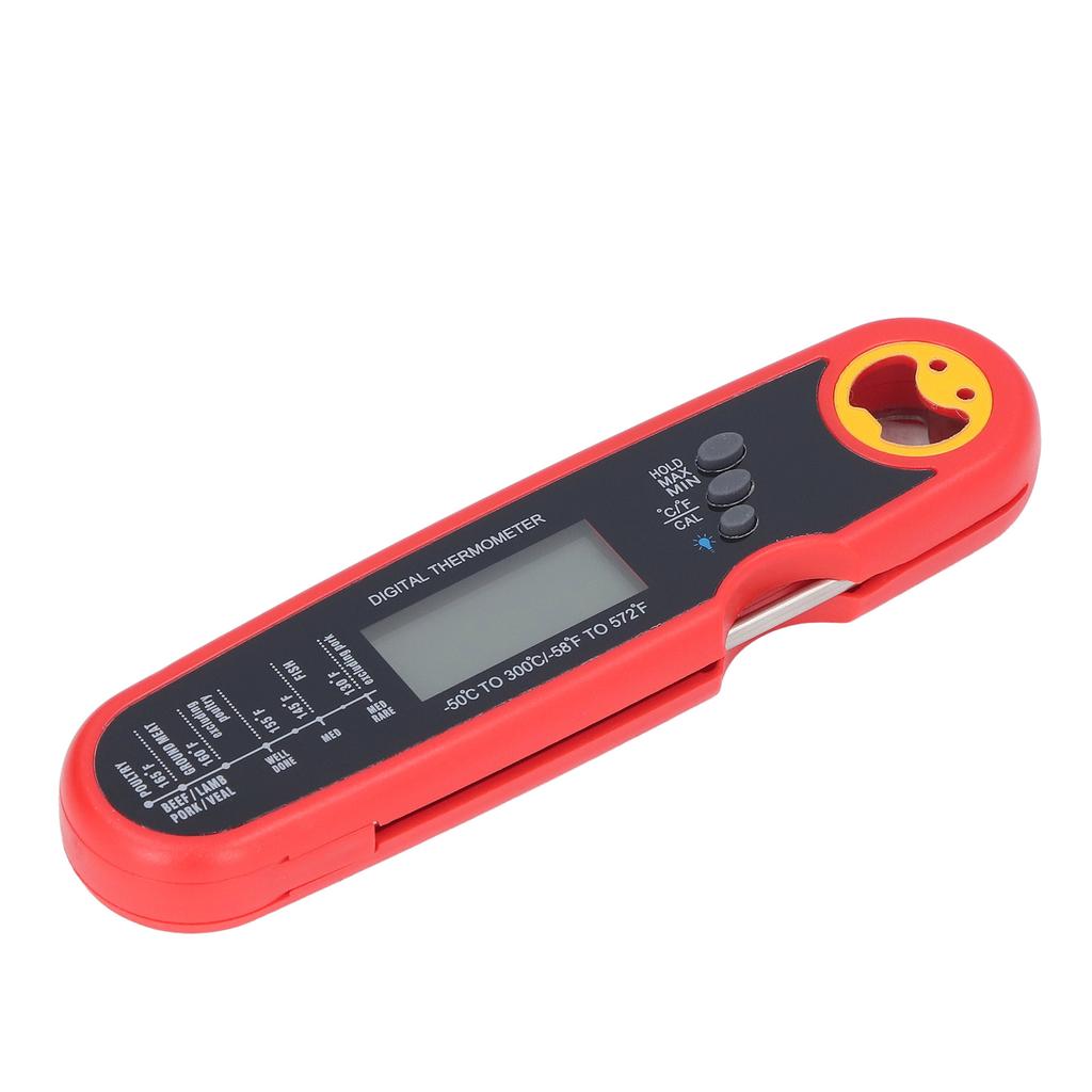 Food Thermometer Folding Waterproof Electrical Meat Thermometer Probe Quick Temperature Measurement for Grill Cooking