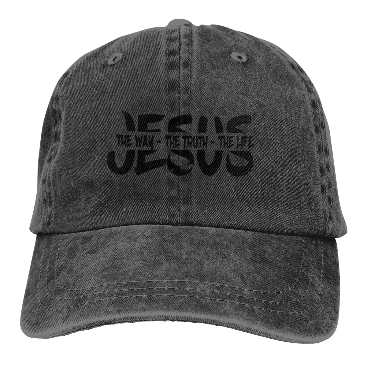

Denim Baseball Cap Unisex Women Jesus The Way, Truth, Life Snapback Hat Summer Sports Hip Hop Cap Gorras