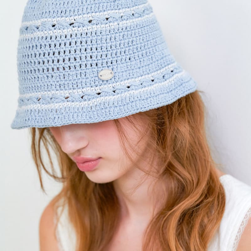 OVLA [HAND CROCHET] cotton touch bucket hat_3color HA048