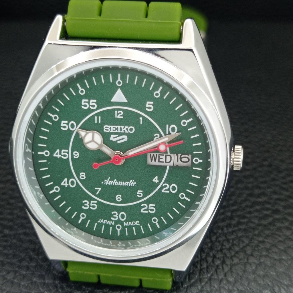 REFURBISHED SEIKO 5 AUTOMATIC 6309A JAPAN MENS VINTAGE GREEN WATCH a442189-4