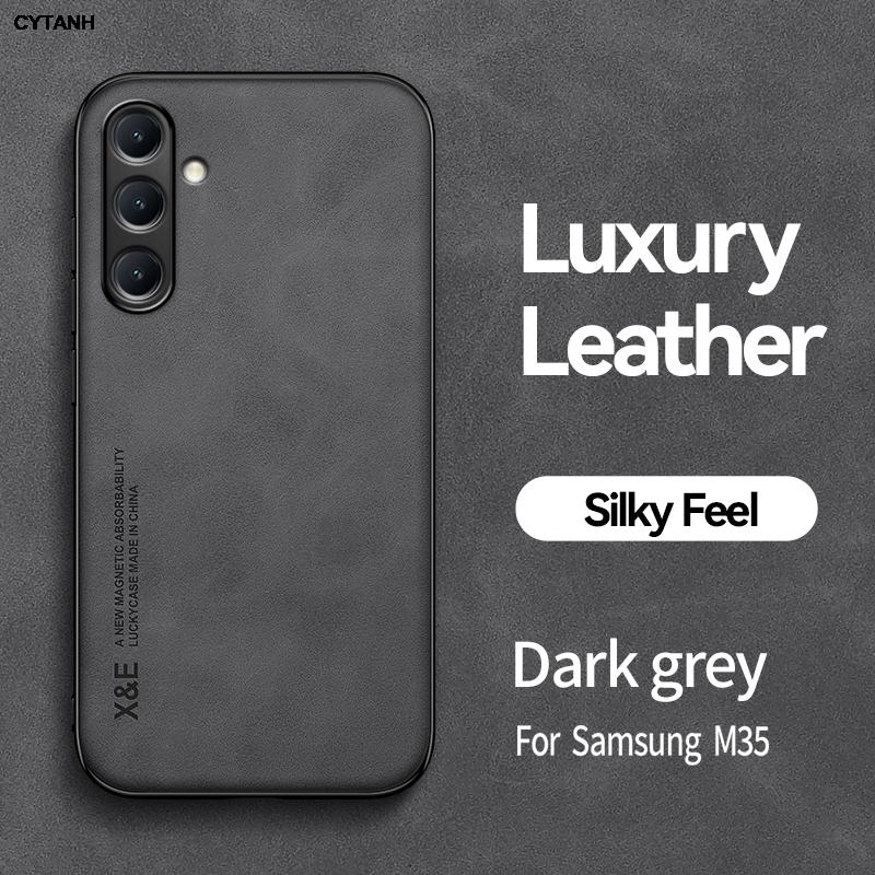 Car Holder Case For Samsung Galaxy M35 Cover M55 M15 F15 F55 M 55 35 F 15 SM-M356B SM-M556B Built-in Magnetic Phone shell Coque