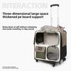 3-in-1 Portable Pet Backpack Lightweight Cat Carriers Large Capacity Dog Travel Bag for Outdoor Removable Pet Suitcase