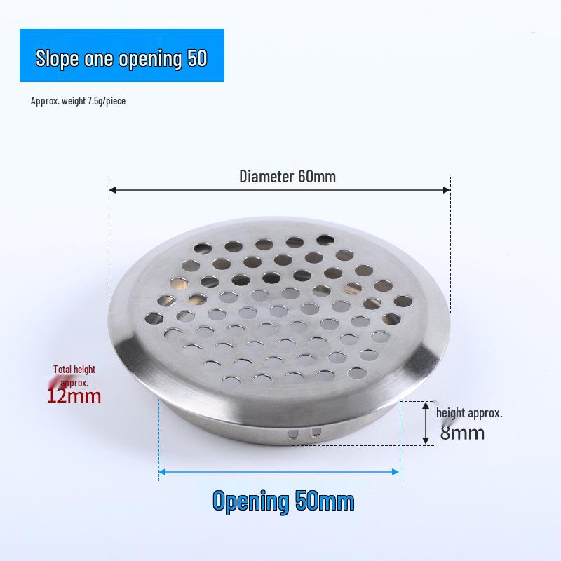 Stainless Steel Round Mesh Vent Cover for Cabinet or Wardrobe