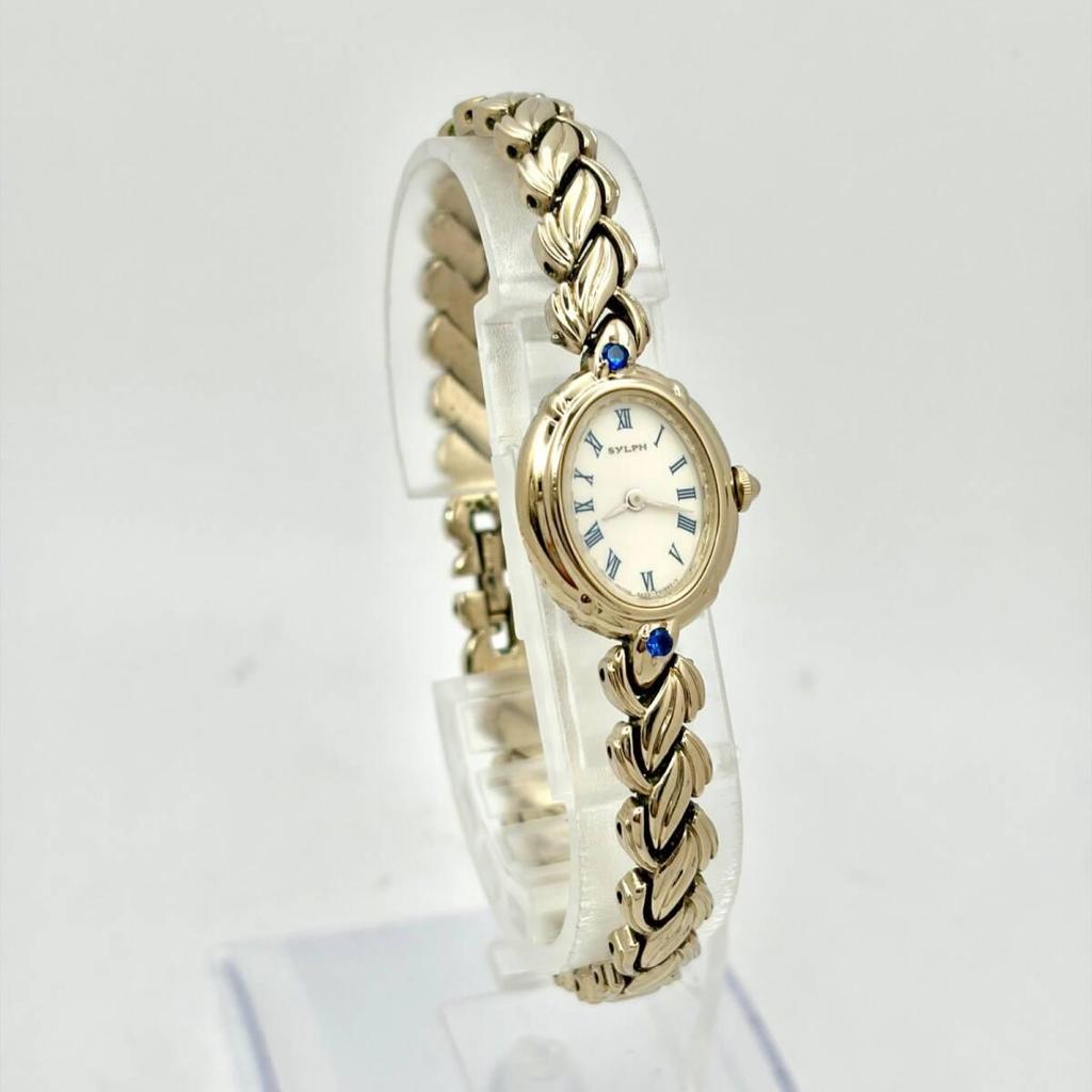 Used [New Battery] CITIZEN SYLPH Women's Watch 2P Color Stone Roman Gold 5420-F41353 1120069